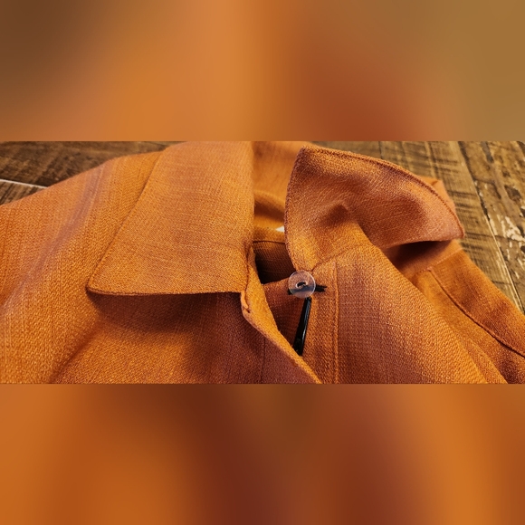 CAROLE TOMPKINS The Big Shirt Pumpkin Button Up Vintage - Picture 8 of 8